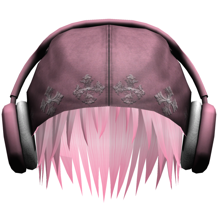 Pink Hair w/ Y2K Beanie&Headphones