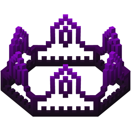 Purple 8-Bit Royal Crown Outline Recolor (Addon)