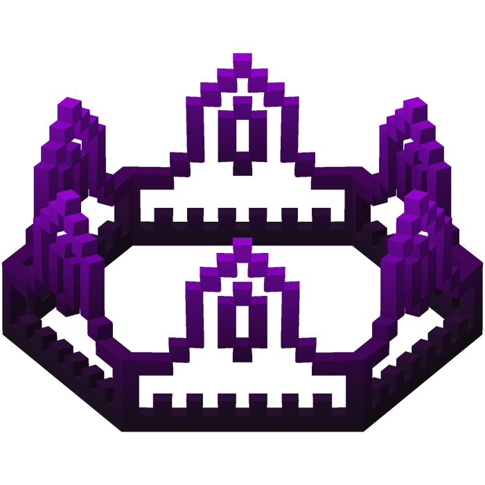 Purple 8-Bit Royal Crown Outline Recolor (Addon)