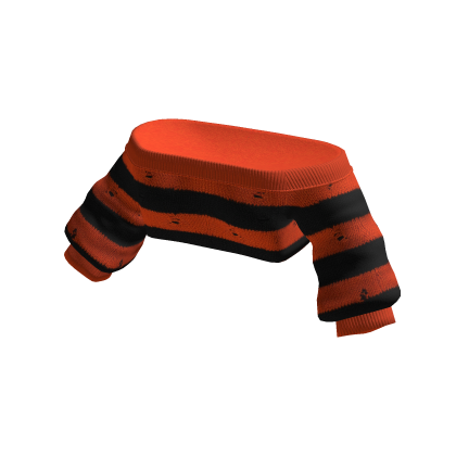 Striped Halloween Crop Sweater