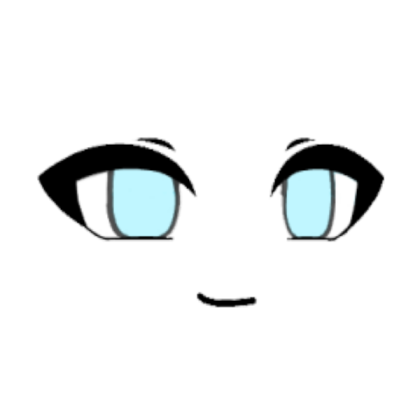 Gacha Face Blue Roblox decal