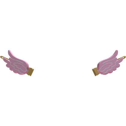 Pink Angel Wings Hair Clips