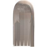 ୨୧ cutecore anime long straight hair - blonde