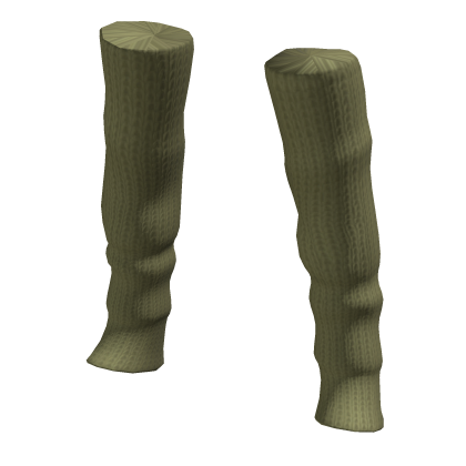 Knitted Leg Warmers Green