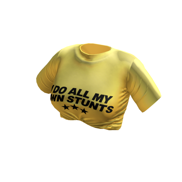 Sunshine Yellow I Do All My Own Stunts Cropped Tee