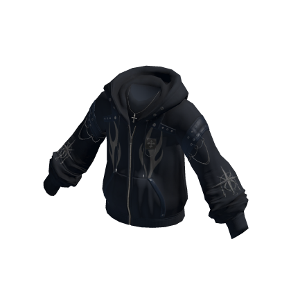 Faded Graphic Hooded Jacket (Navy)