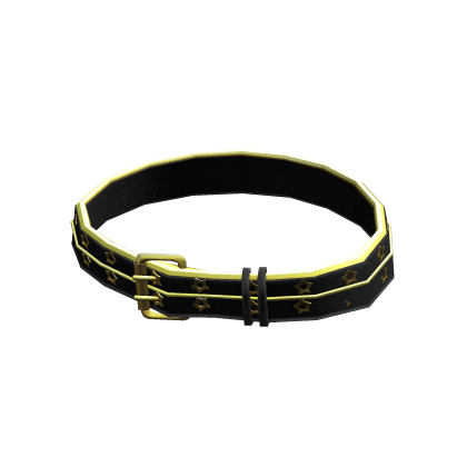 Star Pattern Leather Belt › Gold thumbnail