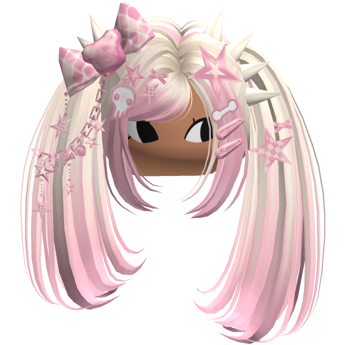 ♡ Scene Spiky Moe Pigtails (Pink Beige)