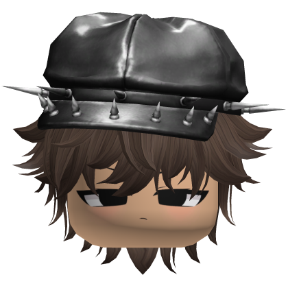 Emo Cute Boy w/ Brown Messy Anime Hair & y2k Cap Roblox item