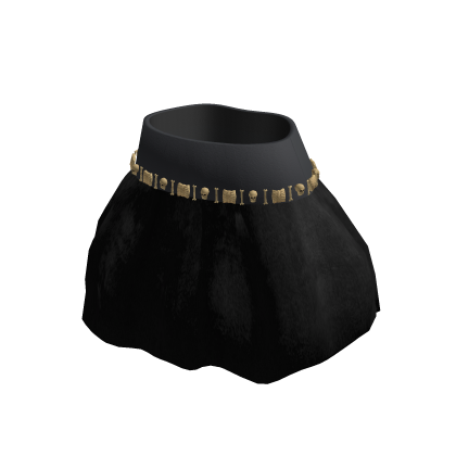 Black Skull Belt Skirt