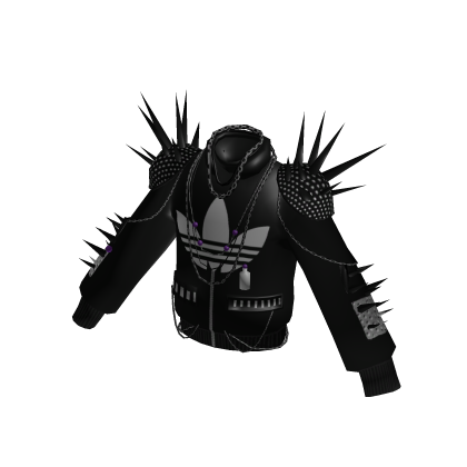 adidas Spikes and Chains on Black Jacket