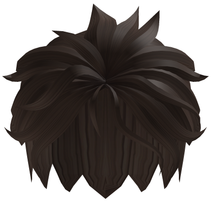 Slicked Back Messy Fluffy Hair (Brown)