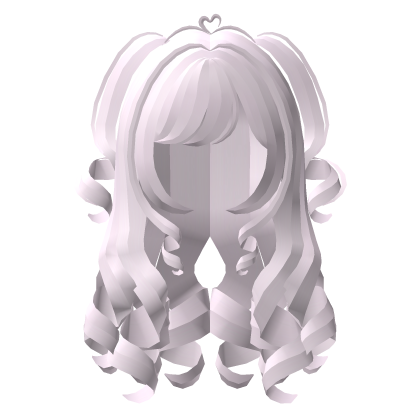 . ‿ ♡ curlicious pigtail long curl hair in pink Roblox item