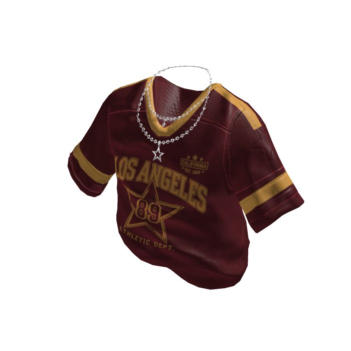 Red Los Angeles Jersey w/ Chain