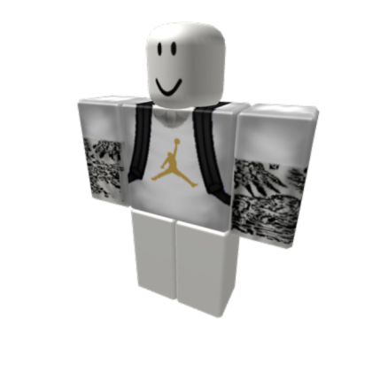 White Golden Jordan Shirt Roblox decal
