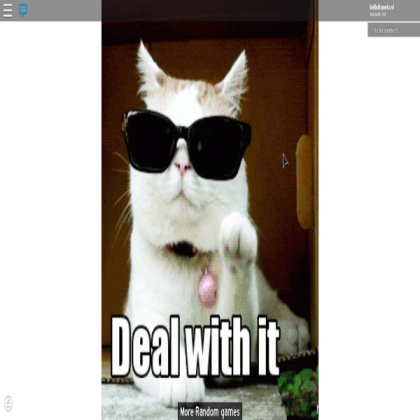 deal with it cat meme Roblox decal