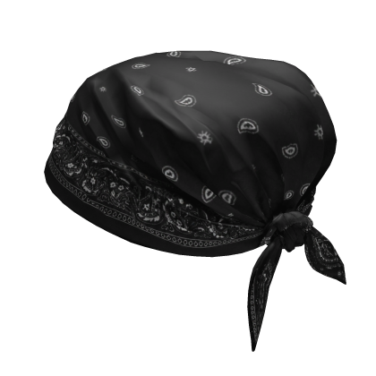 Bandana Tied Around The Head in Black