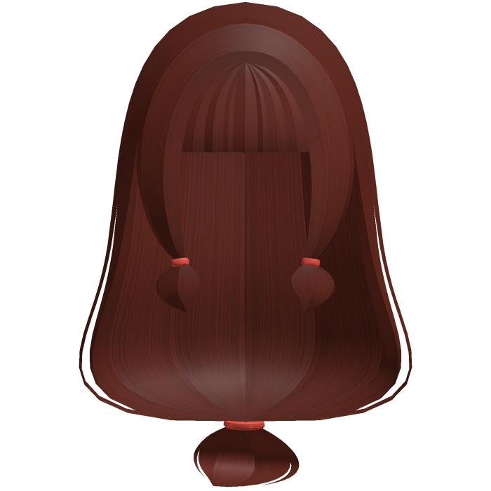 Lila Wig Long Auburn Sleek Hair Side Ties