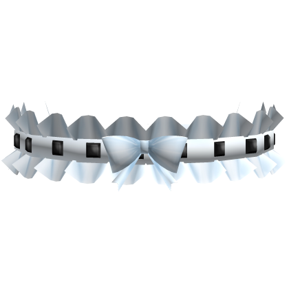 adorable gothic studded ruffle choker in blue Roblox item