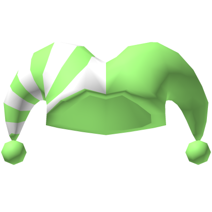 Halloween White and Green Jester Cap
