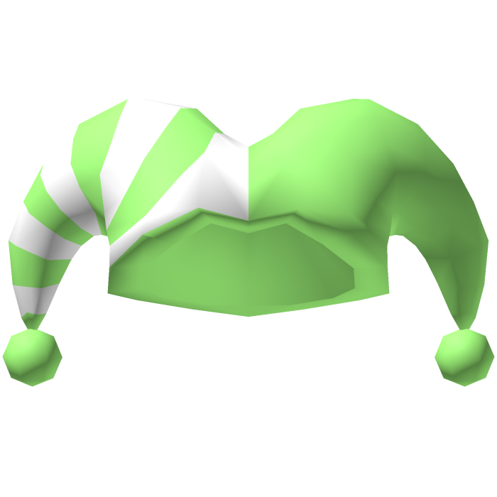 Halloween White and Green Jester Cap