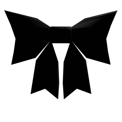 Low poly black bow Roblox item