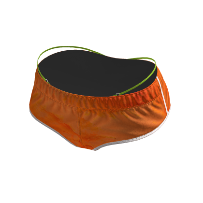 Sunset Orange Rhinestone GMARI Layered Shorts