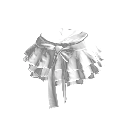 💜 Vintage Ribbon Ruffle Skirt_White thumbnail