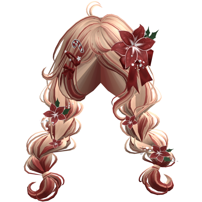 ♡ Christmas Preppy Flower Braids (Blonde & Red)