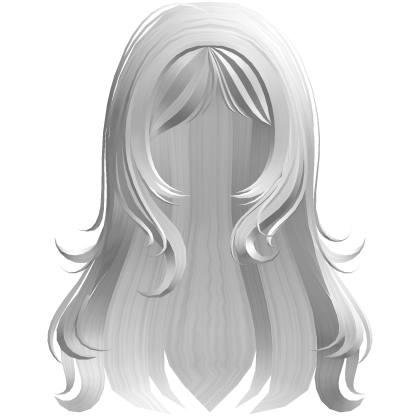 Long White Messy Swirly Anime Hair Roblox item