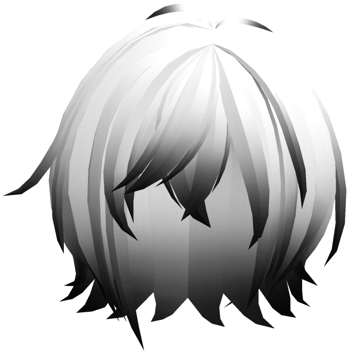 soft messy short hair in white black ombre
