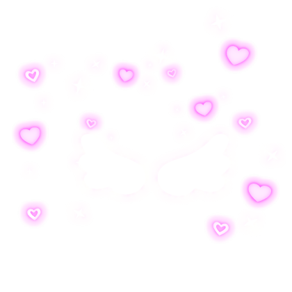 Glowing wings and heart aura