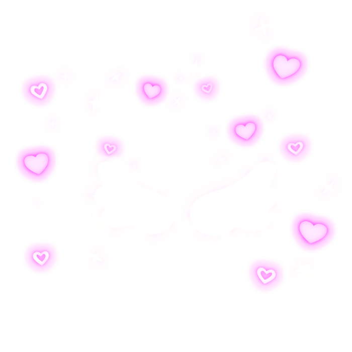 Glowing wings and heart aura