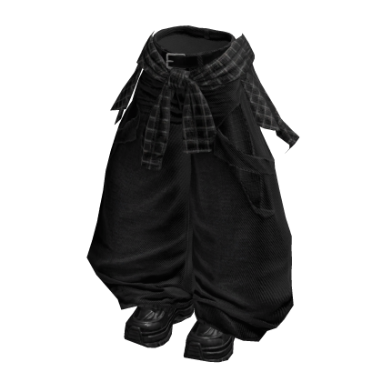 Y2K Ripped Layered Denim Tears Cloth (Black_