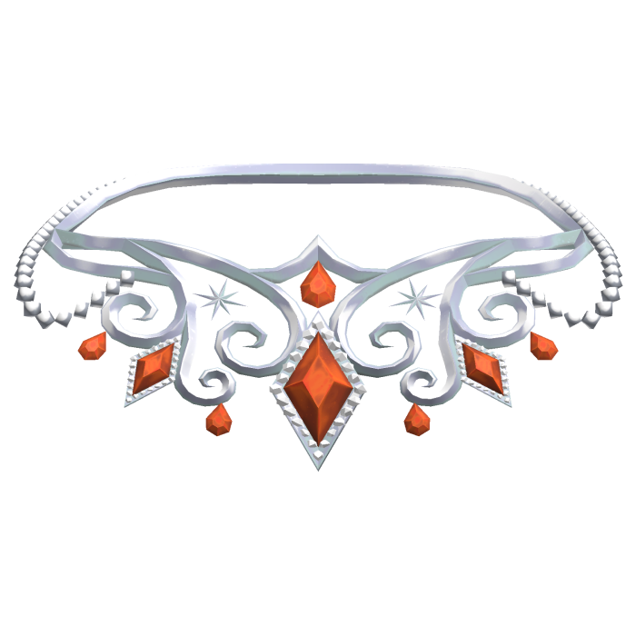 Majestic Orange and Silver Jeweled Royal Necklace
