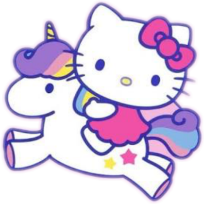Hello kitty loud riding unicorn Roblox decal