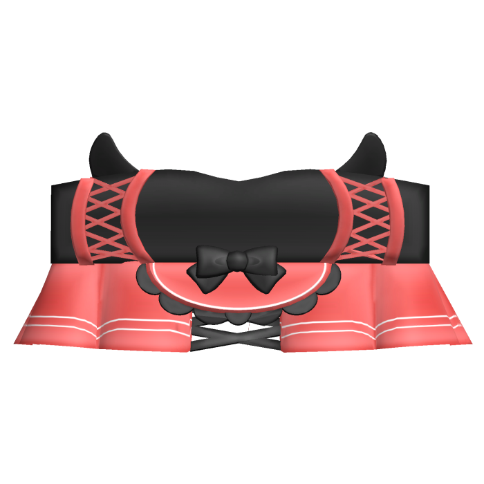 ୨୧ spooky cutesy devil black & red lace halloween