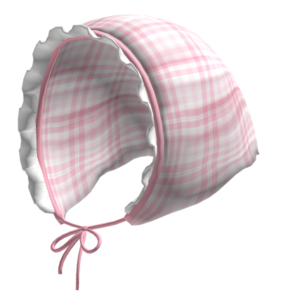igari cottagecore pink plaid ruffled bandana