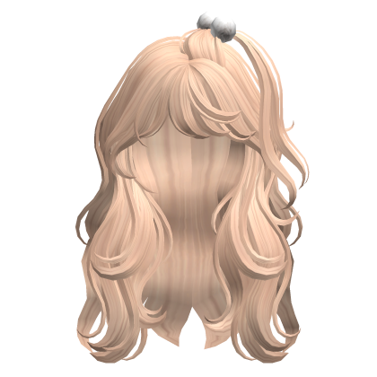 Cute Wavy Hair with Pom poms(Blonde) Roblox item