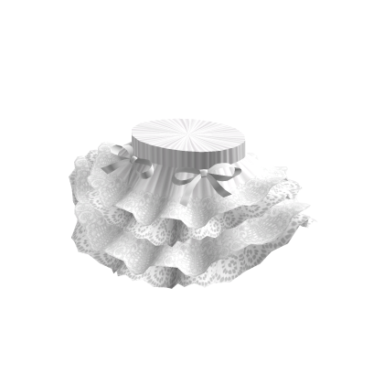 Ruffle Ribbon Lace Skirt White thumbnail