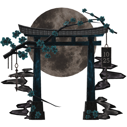 blue maximalist torii gate sakura vkei dark
