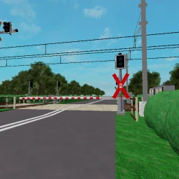 German railroad crossing Lalendorf icon