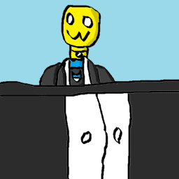characters standing by a toilet