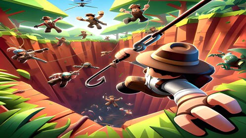 Jungle Top Obby [Grappling Hook!]