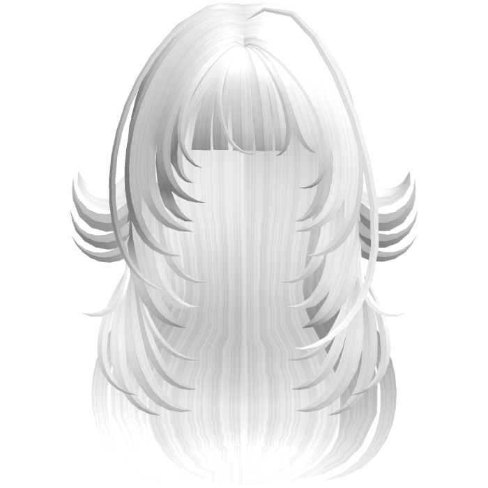 Anime White Wolf-Cut Hair