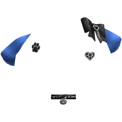 Blue Gothic Y2k Ear Paw Furry Accessories