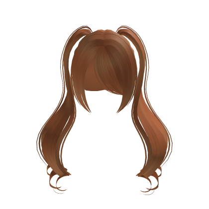 cute long swirly orange pigtails w side bangs