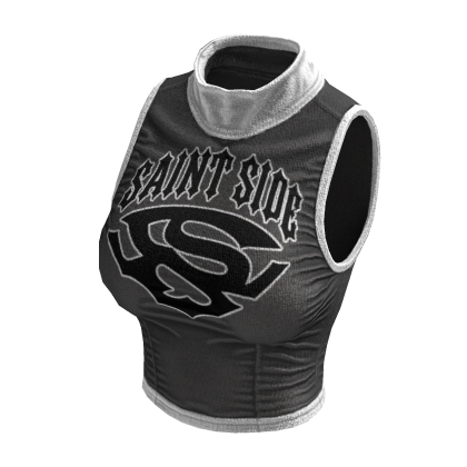 Sleeveless Y2K Top (Grey White)