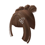 ღ Brown Hair with Heart Clip ღ