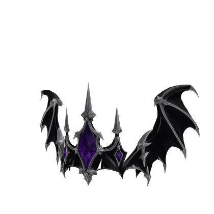 Black Purple Bat Wing Crown Emo Goth Y2K